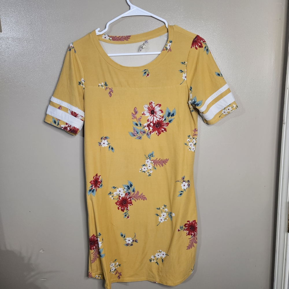 Pink Rose Fall Floral Dress Size Medium
